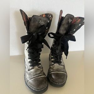 Grey Dr. Martens Triumph Fold over Boots